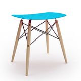 Hot Selling Dress Stool with PP Seat and Wood Leg Plastic Stool Chair