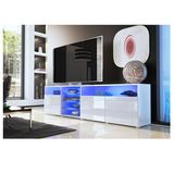 Matt Body High Gloss Doors Modern LED TV Stand