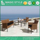 Outdoor Wicker Chair with Cushion Stackable Rattan Chair Garden Dining Chair Patio Wicker Chair Wicker 2-Seat Chair Coffee Table
