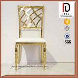 Pattern Stainless Steel Gold-Plated Dining Chair