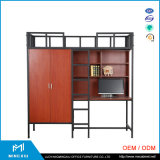 Chinese Manufacturer Cheap Metal Frame Bunk Beds / Bunk Bed with Desk and Wardrobe