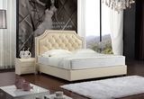 Modern Style Half Italian Leather Soft Bed (SBT-33)