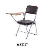 PU Leather Training Chair with Wooden Writing Pad