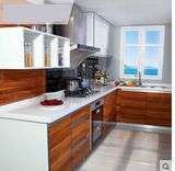 Wooden Kitchen Cabinet Waterproof (MOQ=1 set)
