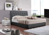 Contemporary Style Half Italian Leather Soft Bed (SBT-26)