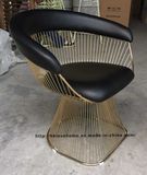 Metal Dining Leisure Restaurant Cushion Outdoor Steel Wire Chair