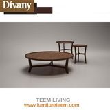 Round Veneer Living Room Coffee Table