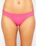 2015 Neoprene Pink Exclusive Lattice Side Hipster Bikini Pant
