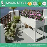 Outdoor Rattan Flower Pot Garden Flower Vase Wicker Flower Shelf Wicker Decor (Magic Style)