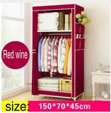 Modern Simple Wardrobe Household Fabric Folding Cloth Ward Storage Assembly King Size Reinforcement Combination Simple Wardrobe (FW-24A)