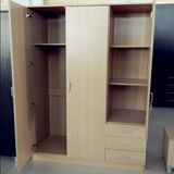 Melamine Wooden Modern Bedroom Wall Wardrobe Design