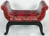 Designer PU Leather/Wooden U Shape Bench