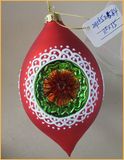 Olive Shaped Christmas Glass Crafts for Tree Decoration