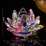 Colorful Crystal Lotus Votive Candle Holder Candlestick for Home Decoration