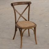 Solid Beech Wood Stackable Wedding Event Cross Back Chair