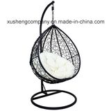 Glwfsw Charles Bentley Rattan Black Hanging Swing Chair