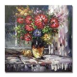 Handmade Heavy Oil Flower Oil Painting for Home Decor