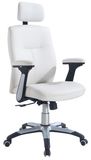 White Fashionable Ergonomic Reception High Back Gas Lift Chair