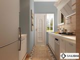 UV Spanish Modern Home Hotel Furniture Island Wood Kitchen Cabinet