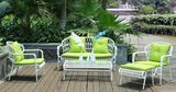 5 Pieces PE Rattan Sofa Coffee Desk Set