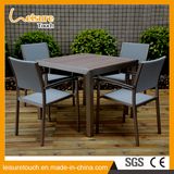 Outdoor Garden Patio Furniture Wood Beer Stool B&R Aluminum Rattan Dining Bistro Chair Table Set