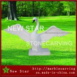 Garden Decoration Marble Stone Animal, Granite Marble White Swan Sculpture