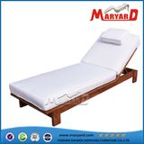 Foldable Outdoor Teak Wood Sun Lounger for Garden Furniture