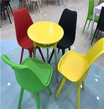 Vintage Industrial Stackable Metal Dining Chair Eames Plastic Chair