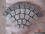 G603 + G654 Natural Split Fan Shape Granite Paving Cobblestone