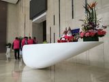 Commercial Artificial Stone High Quality White Salon Reception Desk