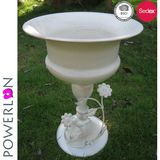 Antique White Single Pot Flower Planter Stand