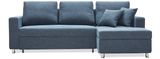 L Shape Fabric Corner Sofa Bed with Storage Funtion