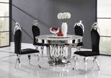 High Quality Dining Room Marble Top Round Rotating Dining Table