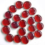 Red Glass Crafts Stone Round