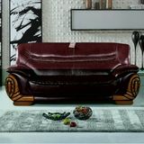 Hot Sell Factory Price Office Furniture Genuine Leather Sofa (2109)