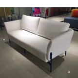 Popular Simple Style Office Furniture Leather Sofa in White Color