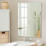 Frameless Rectanglular Wall Mirror Dressing Silver Mirror by The Better Bevel