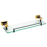 Single Towel Bars Brass Bathroom Shelves and Rack Glass Shelf