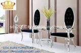 Modern Wedding Banquet Fabric Lounge Chair with Stainless Steel Frame