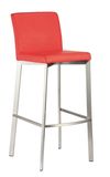 Backrest Stainless Steel Frame Bar Stool