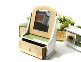 2018 Natural Design Wood Makeup Mirror with Drawer