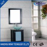 Wood Floor Standing Spanish Bathroom Vanity with Glass Basin