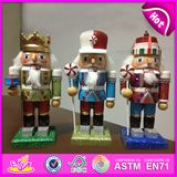 2015 Creative Wooden Nutcracker Craft, Lastest Designs Wooden Decoration Wood Craft, Christmas Nutcrackers Soliders Craft W02A076