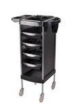 Hair Salon Equipment Trolley Black Plastic for Salon Barbers