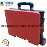 Easy Folding Plastic Shopping Trolley with Metal Rod 2 Wheel