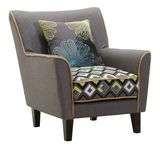 Fabric Single Sofa with Solid Frame in Well Design