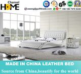 Fashion Modern Bedroom White Leather Bed (HC311)