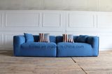 Blue Color Fabric Living Room Furniture Modern Fabric Designs European Fabric Sofa