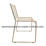 Antique Metal Wire Power Coated Gold Dining Chair