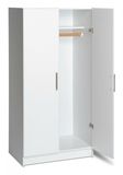 White Simple Two Doors Wardrobe